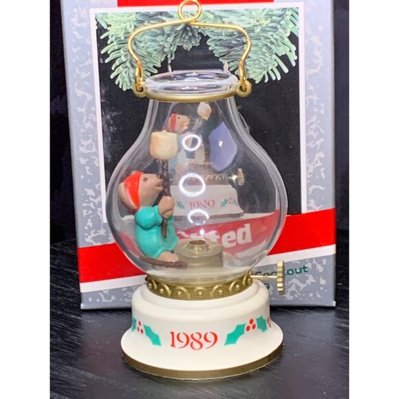 1989 Chris Mouse Cookout Lighted Ornament Collectors Series Lantern Design With - Picture 1 of 4